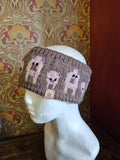 Earwarmer with pig design. Fully lined