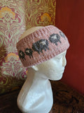 Earwarmer with sheep design. Fully lined